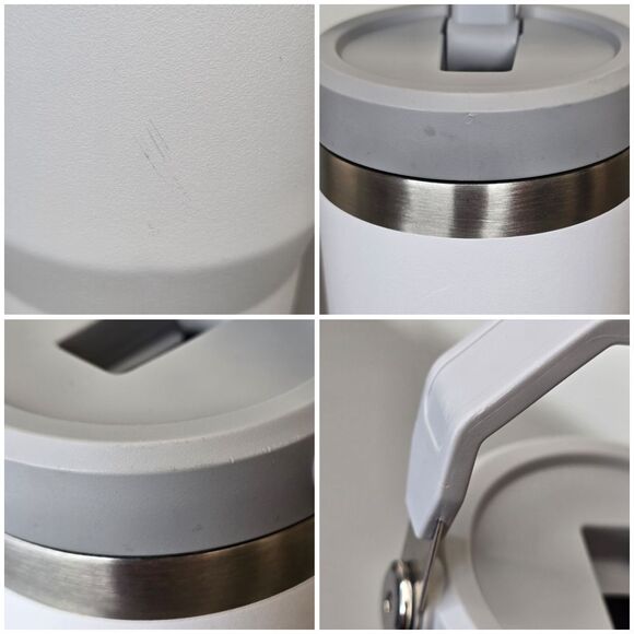 Stanley Ice Flow Flip Straw 30oz Tumbler White Grey - Picture 13 of 16